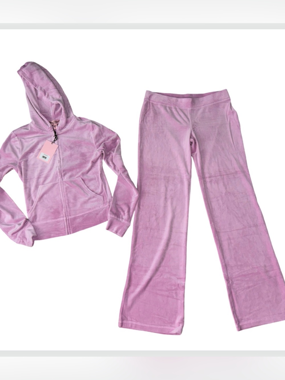 JUICY COUTURE FLORAL BLOOM OG BLING RHINESTONE VELOUR TRACKSUIT SWEATSUIT NWT - Picture 5 of 16